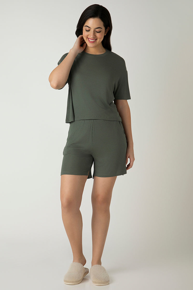 Serene Dream Shorts - Thyme - Image 5 of 6