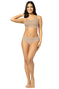 Invisi Breathe Non-Padded Non-Wired Cotton Bra - Hazelnut thumbnail 5