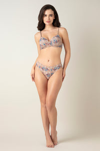 Smooth Charm Bikini Panty - Artistic Floral Stucco Pr thumbnail 5