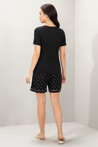 V-Neck Sleep Tee - Soul Wave Print thumbnail 5