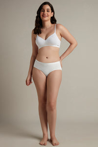 Simply Soft Padded Non-Wired Cotton Bra - White thumbnail 5