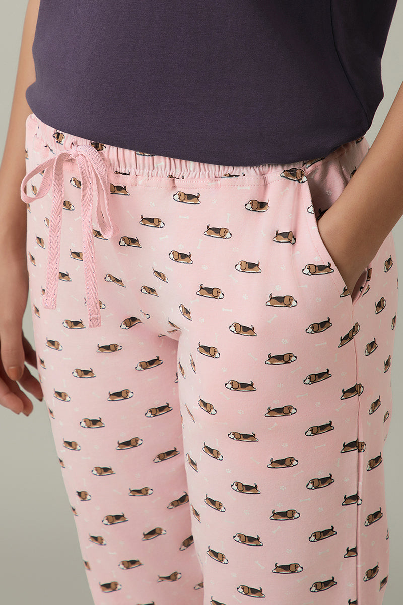 Sleep Joggers Set - Puppy Love Print