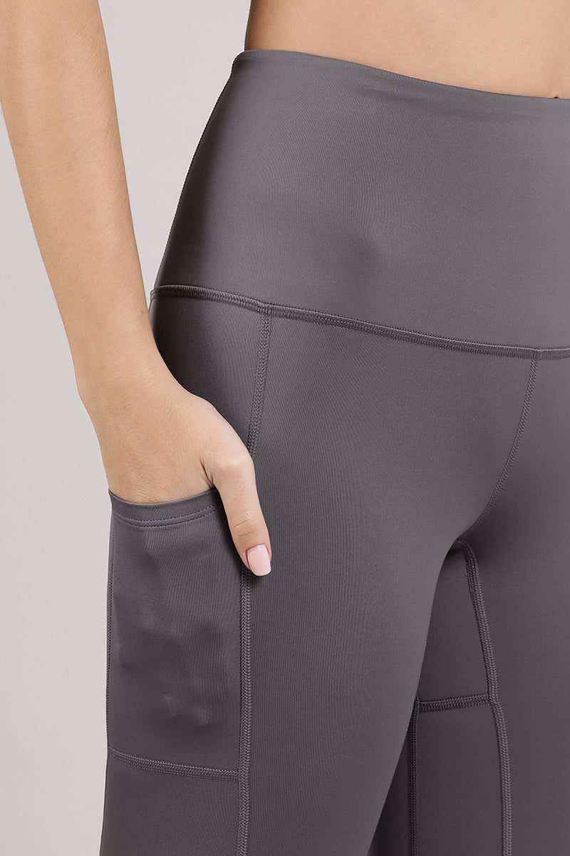 Energize Panelled Tights - Volcanic Glass