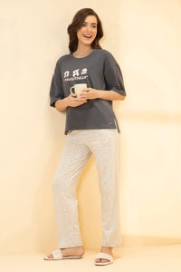 Full Length PJ Bottom - Silver Floral Print thumbnail 5