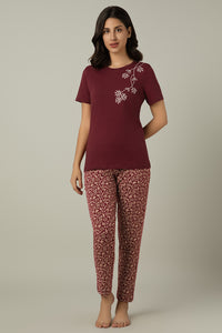 Full Length PJ Bottom - Two Tone Floral Print thumbnail 5