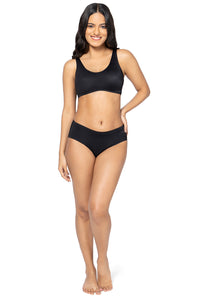 Invisi Ease Padded Non-Wired Slip-On Bra - Black thumbnail 5