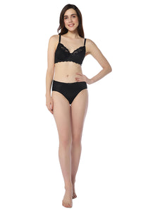 Luxe Support Non-Padded Wired Bra  - Black thumbnail 5