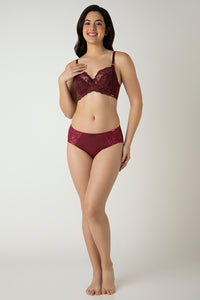 Luxe Support Non-Padded Wired Bra  - Windsor Wine thumbnail 5