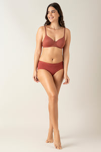 Smooth Charm Padded Wirefree Bra - Mahgony thumbnail 4