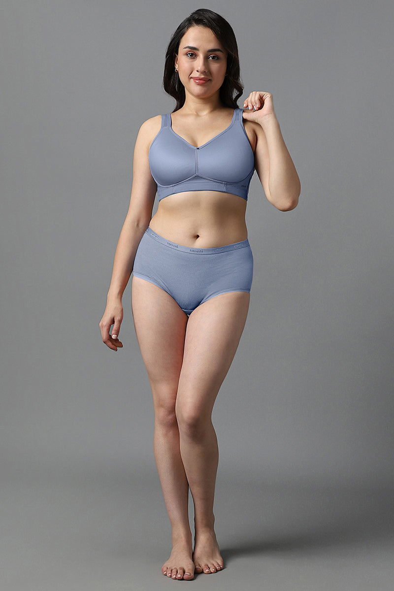 Airy Padded Non-wired Support Bra - Eventide