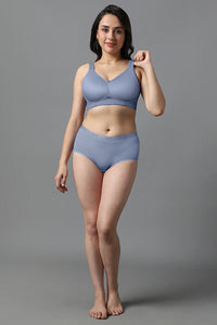 Airy Padded Non-wired Support Bra - Eventide thumbnail 5