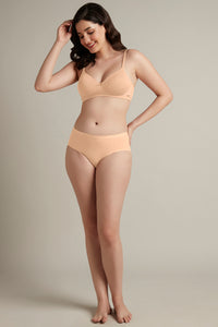 Simply Soft Padded Non-Wired Cotton Bra - Sandalwood thumbnail 5