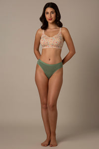 Dreamy comfort Non-Padded Non-Wired Cotton Bra - Daisy Print thumbnail 5
