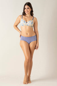 Smooth Charm Padded Wirefree Bra - Blossoms De Blue Pr thumbnail 5