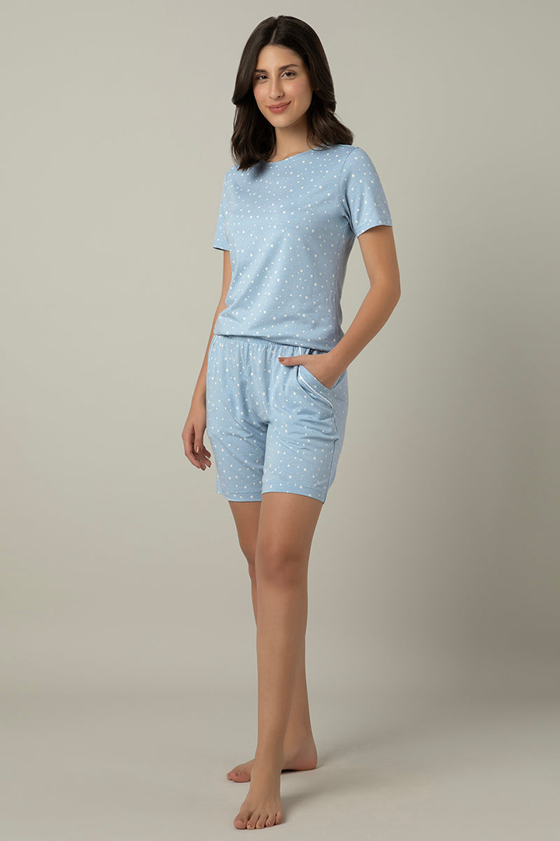 Sleep Shorts - Celestial Blue Print - Image 5 of 5