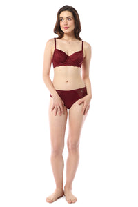 Eternal Bliss Non-padded Wired Bra - Rio Red thumbnail 5