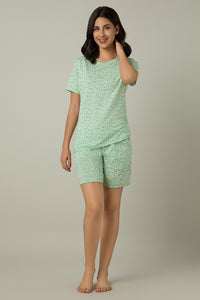 Scoop Neck Sleep Tee - Ditsy Misty Print thumbnail 5