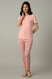 Full Length PJ Bottom - Peach Floral Print thumbnail 5