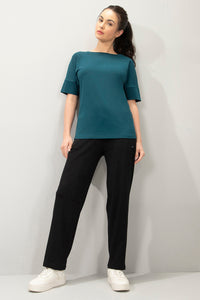 Essential Relaxed Full Length Pants - Black thumbnail 5