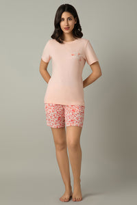Sleep Shorts - Peach Floral Print thumbnail 5