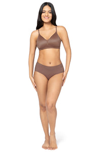 Smooth Plunge Padded Non-Wired Bra - Clove thumbnail 5