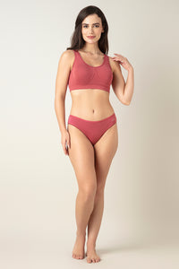 All Day At Home Bra - Earth Red thumbnail 3