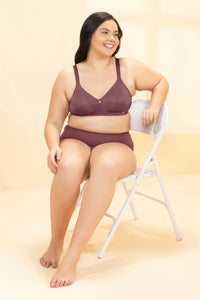 Delight Comfort Non-Padded Non-Wired Minimizer Bra - Wild Ginger thumbnail 6