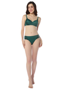 Floral Chic Padded Non-Wired Bra - Botanical Garden & Black thumbnail 5