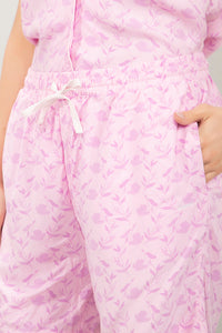 Sleep Shorts Set - Powder Pink Floral Print thumbnail 5