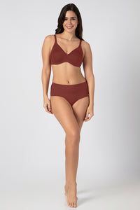 Chic Contour Non-Padded Wired Minimizer Bra - Caramel Nude thumbnail 5