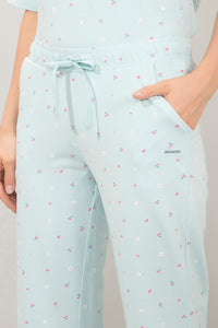 Lounge Laze PJ Set - Winter Blue Cherry Print thumbnail 5