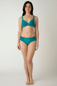 Glam Padded Non-Wired Plunge Bra - Deep Lagoon thumbnail 5