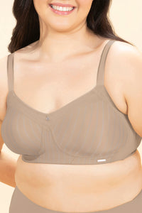 Contoured Comfort Non-Padded Non-Wired Support Bra - Seasame thumbnail 5