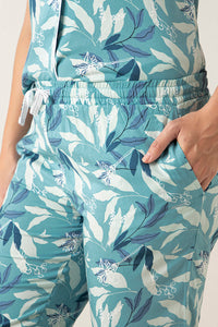 Half-Sleeves Sleep PJ Set - Cameo Leaf Print thumbnail 5