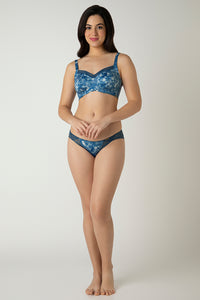 Demure Non-Padded Non-Wired Contour Bra - Floral Fusion Print thumbnail 5