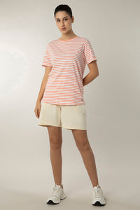 Essential Stripe Tee - Plum Stripes thumbnail 5