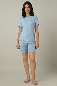 Scoop Neck Sleep Tee - Celestial Blue Print thumbnail 5