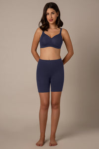 Smooth Mid-thigh Cotton Shortie Liner - Midnight thumbnail 5