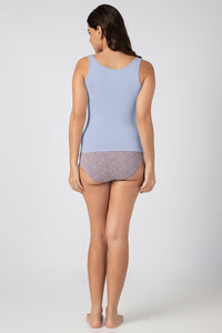 Broad Straps Body Hugging Modal Vest - Halogen Blue thumbnail 6
