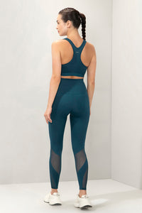 Energize Medium Impact Round Neck Sports Bra - Reflecting Pond thumbnail 6