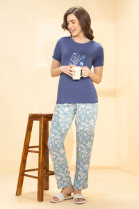 Full Length Pyjama Bottom - Pearl Floral Print thumbnail 6