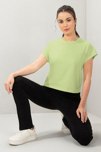 Essential Crop Top - Shadow Lime thumbnail 6