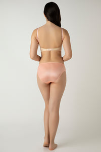 Femme Lace Padded Non-Wired Longline Bra - Dusty Pink thumbnail 6