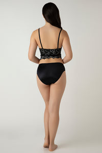Femme Lace Padded Non-Wired Demi Bra - Black thumbnail 6