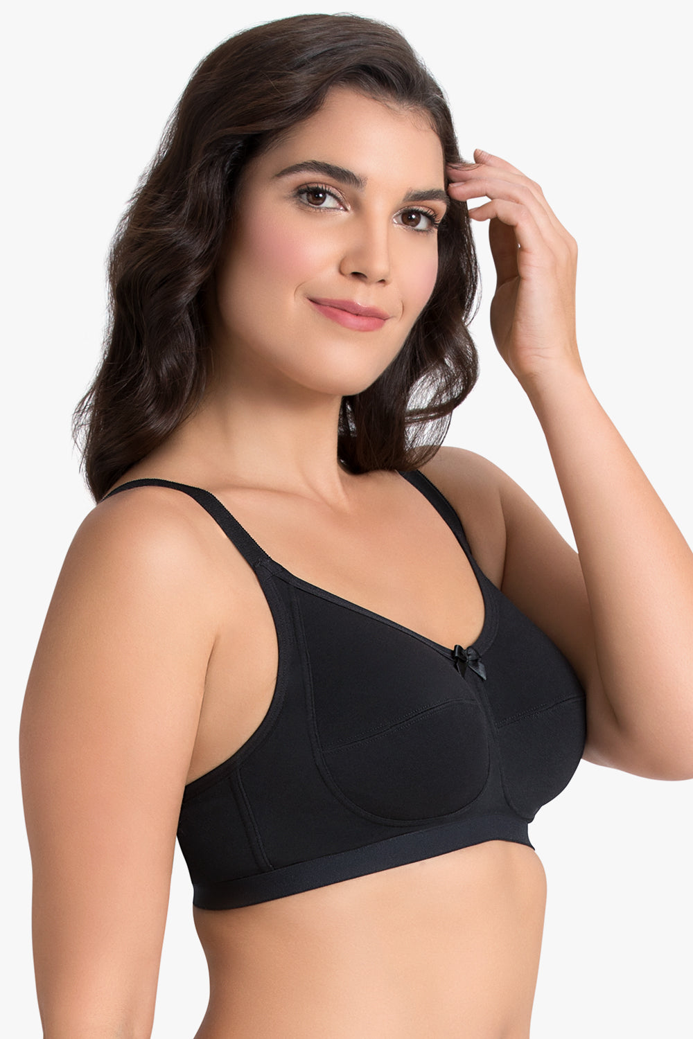 Ultimo Essential Cotton Non-Padded Non-Wired Bra (Pack of 2) - Sandalwood-Black