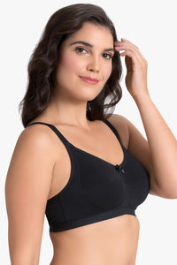 Ultimo Essential Cotton Non-Padded Non-Wired Bra (Pack of 2) - Sandalwood-Black thumbnail 6