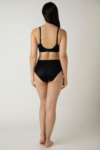 Glam Floral Non-Padded Wired Minimizer Bra - Black thumbnail 6