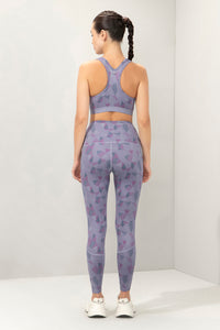 Energize Medium Impact Round Neck Sports Bra - Abstract Paint Print thumbnail 6