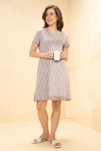 Comfort Sleep Dress - Purple Floral Print thumbnail 6