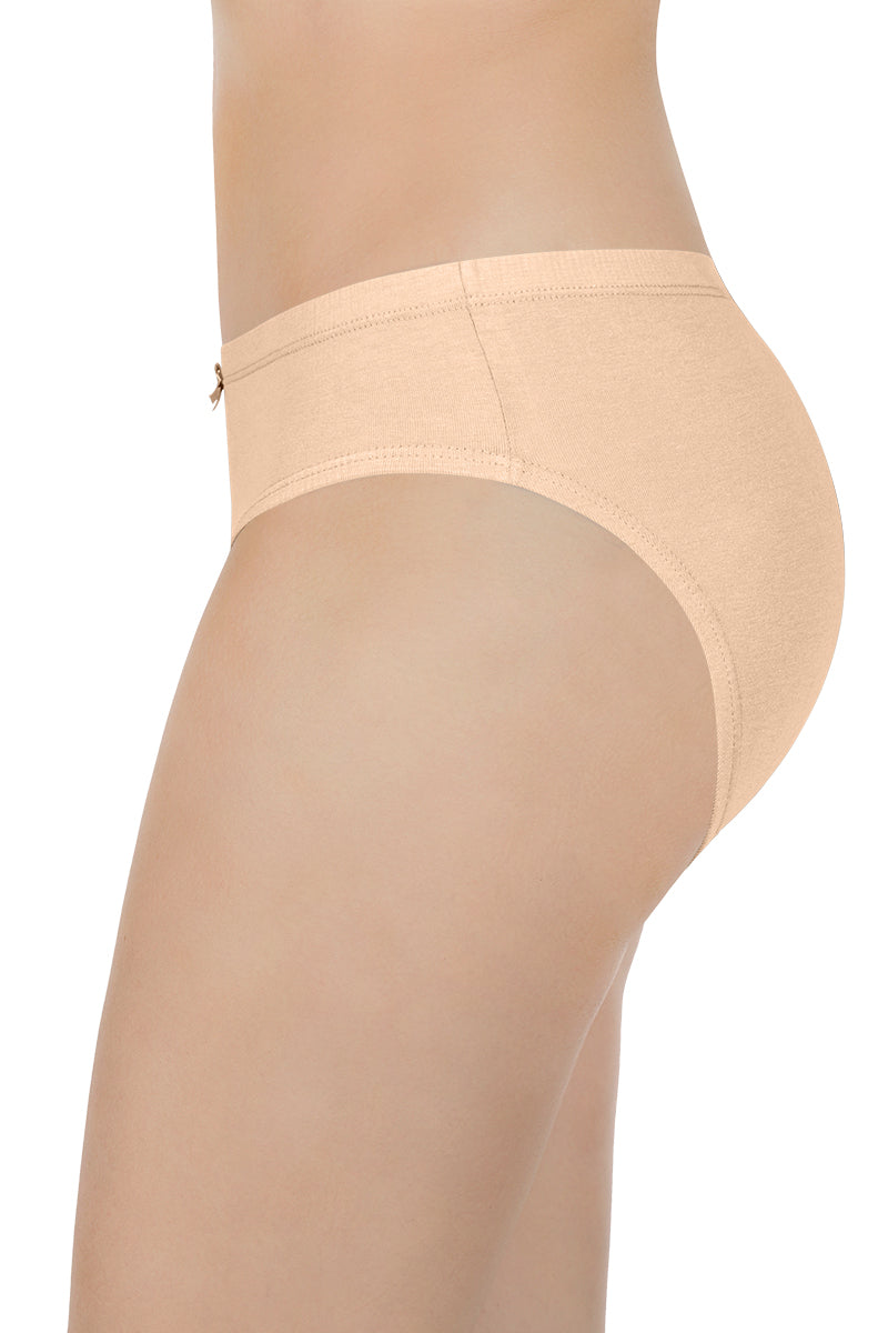 Insert Elastic Waistband Bikini Solid Assorted Panty (Pack of 3 Colors & Prints May Vary)